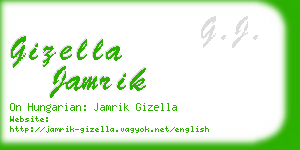 gizella jamrik business card